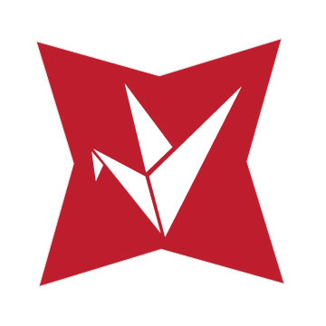 Red Origami Bird Logo